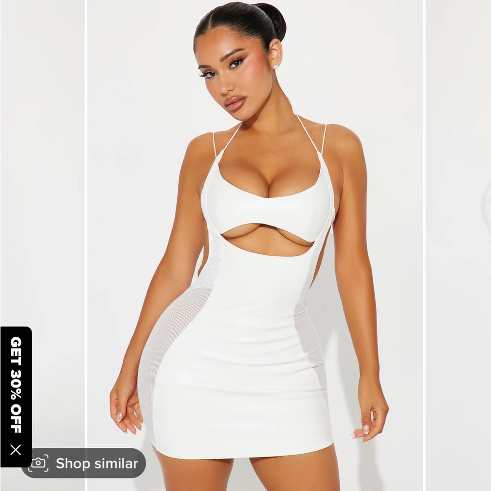 White mini dress